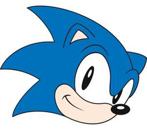 Sonic hedgehog head кружка с кантом (цвет: белый + красный)