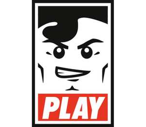 Lego Play (Obey) кружка двухцветная (цвет: белый + светло-зеленый)