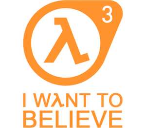 I Want to Believe (Half-Life 3) мужская футболка с коротким рукавом (цвет: белый)