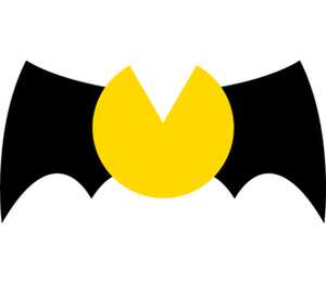 Бэтмен (Пакман) кружка двухцветная (цвет: белый + красный)
