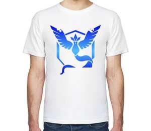 Покемоны. Team Mystic мужская футболка с коротким рукавом (цвет: белый)