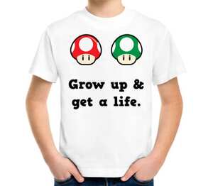 Грибочки из Марио детская футболка с коротким рукавом (цвет: белый)