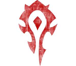 World of Warcraft. Орда кружка двухцветная (цвет: белый + красный)