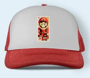 Супер Марио бейсболка (цвет: красный)