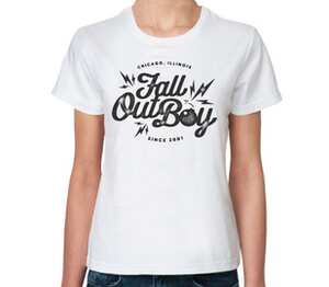 Fall Out Boy женская футболка с коротким рукавом (цвет: белый)