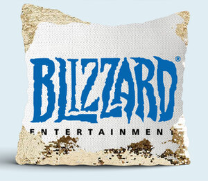 Blizzard подушка с пайетками (цвет: белый + золотой)