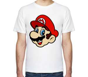 Марио (Mario) мужская футболка с коротким рукавом (цвет: белый)