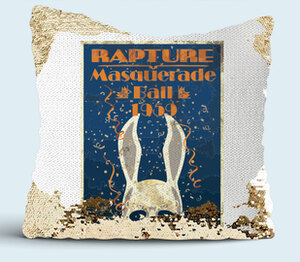 Rapture masquerade ball подушка с пайетками (цвет: белый + золотой)