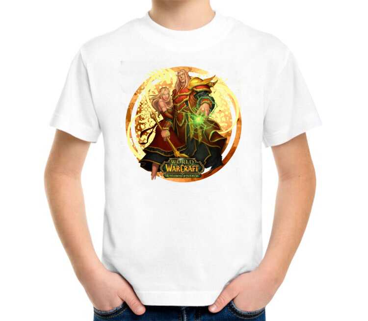 Кровавые Эльфы - burning crusade (World Of Warcraft) детская футболка с коротким рукавом (цвет: белый)