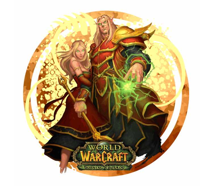 Кровавые Эльфы - burning crusade (World Of Warcraft) кружка хамелеон двухцветная (цвет: белый + красный)