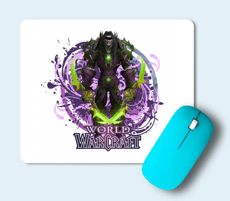 Охотник за пустотой - Void Hunter (World Of Warcraft) коврик для мыши прямоугольный (цвет: белый)