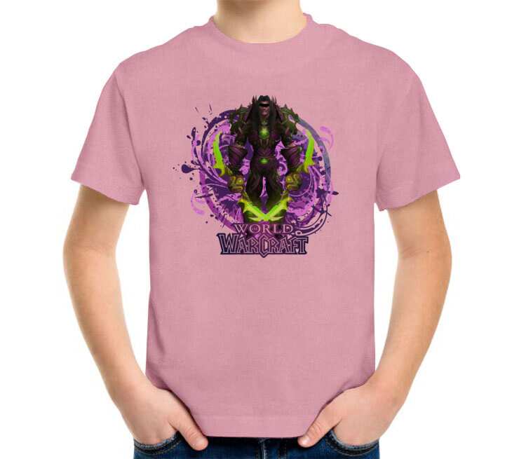 Охотник за пустотой - Void Hunter (World Of Warcraft) детская футболка с коротким рукавом (цвет: розовый меланж)