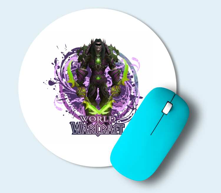 Охотник за пустотой - Void Hunter (World Of Warcraft) коврик для мыши круглый (цвет: белый)