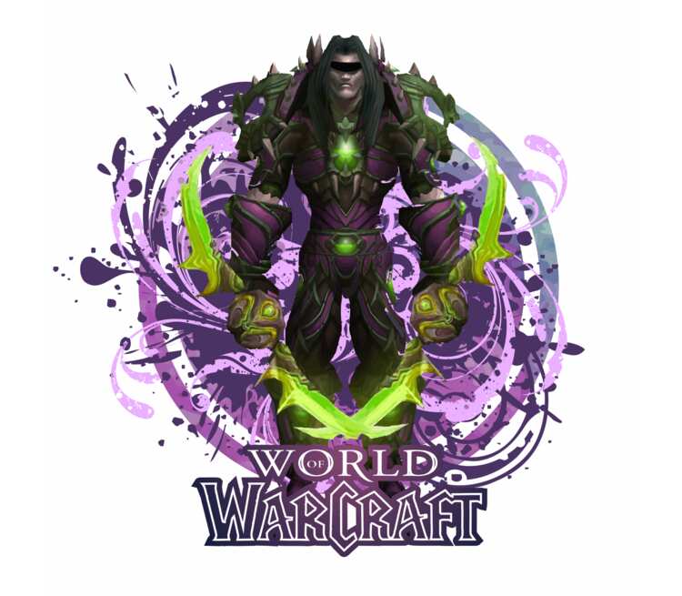 Охотник за пустотой - Void Hunter (World Of Warcraft) кружка хамелеон двухцветная (цвет: белый + розовый)