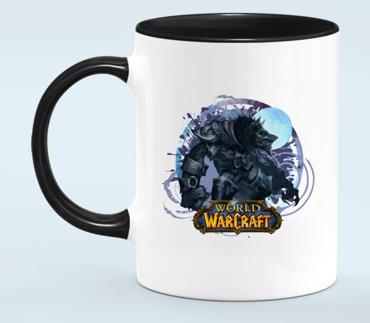 Волк Оборотень (World Of Warcraft) кружка двухцветная (цвет: белый + черный)