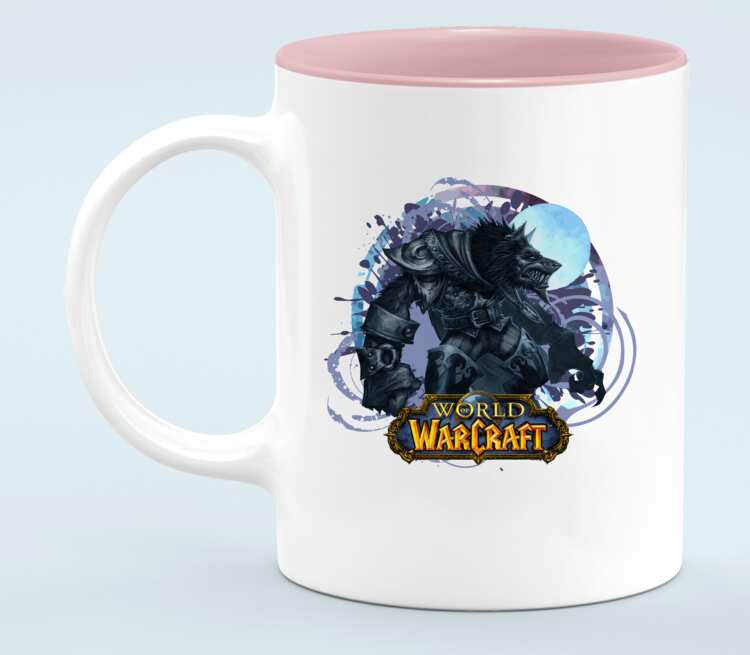 Волк Оборотень (World Of Warcraft) кружка хамелеон двухцветная (цвет: белый + розовый)