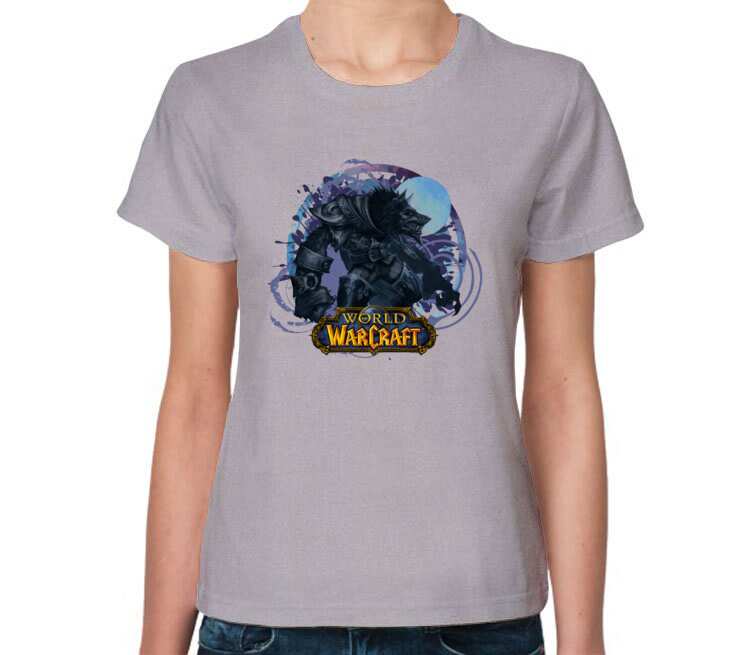Волк Оборотень (World Of Warcraft) женская футболка с коротким рукавом (цвет: серый меланж)