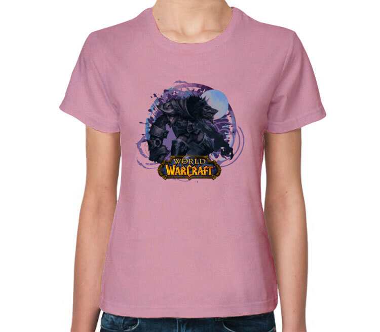 Волк Оборотень (World Of Warcraft) женская футболка с коротким рукавом (цвет: розовый меланж)