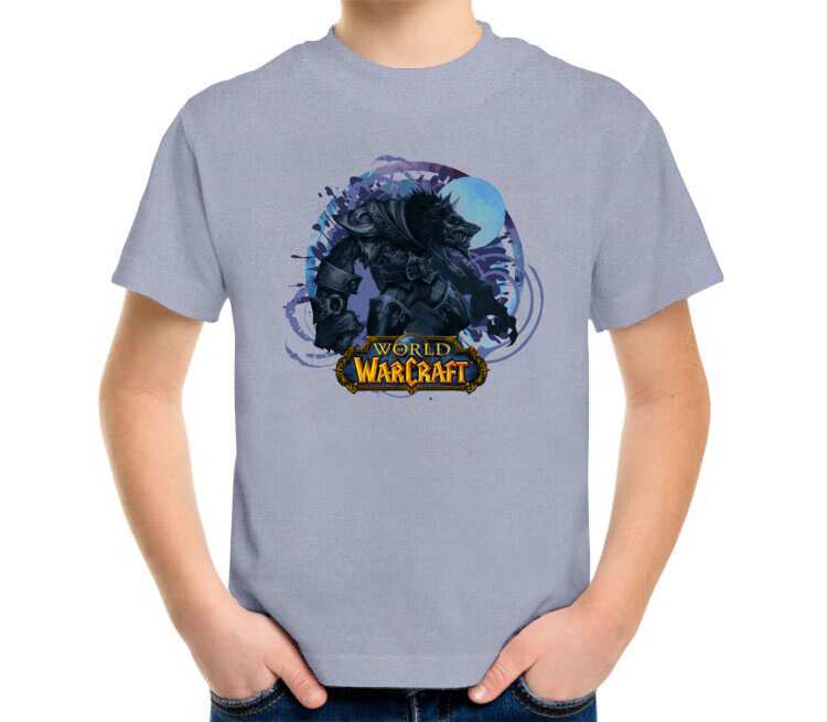 Волк Оборотень (World Of Warcraft) детская футболка с коротким рукавом (цвет: голубой меланж)
