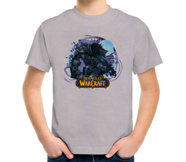 Волк Оборотень (World Of Warcraft) детская футболка с коротким рукавом (цвет: серый меланж)