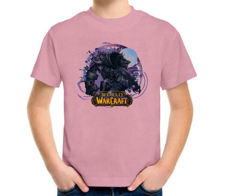 Волк Оборотень (World Of Warcraft) детская футболка с коротким рукавом (цвет: розовый меланж)