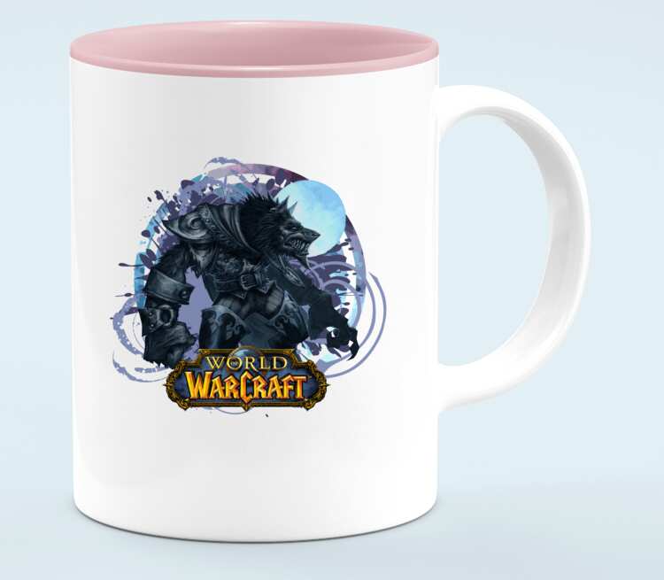 Волк Оборотень (World Of Warcraft) кружка хамелеон двухцветная (цвет: белый + розовый)