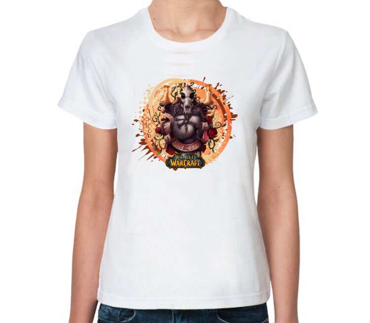 Ворген - Worgen (World Of Warcraft) женская футболка с коротким рукавом (цвет: белый)