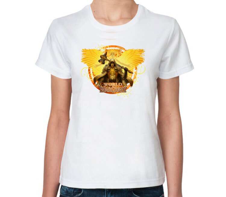 Паладин - Paladin (World Of Warcraft) женская футболка с коротким рукавом (цвет: белый)