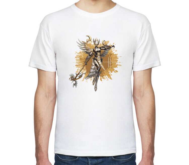 Целитель - Divine Healer (Lineage 2) мужская футболка с коротким рукавом (цвет: белый)
