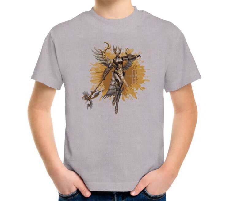 Целитель - Divine Healer (Lineage 2) детская футболка с коротким рукавом (цвет: серый меланж)