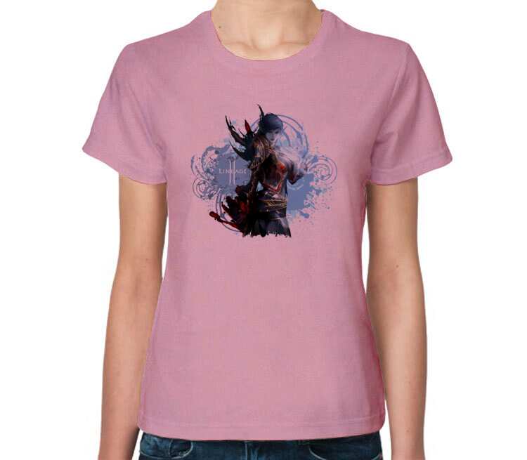 Волшебница Фео (lineage 2) женская футболка с коротким рукавом (цвет: розовый меланж)