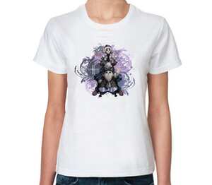 Колдун - Warlock (lineage 2) женская футболка с коротким рукавом (цвет: белый)