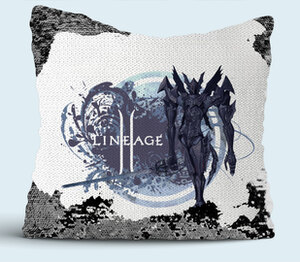 Страж Лилим - Lilim Knight (lineage 2) подушка с пайетками (цвет: белый + черный)