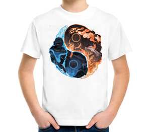 Counter-Strike - Инь Янь детская футболка с коротким рукавом (цвет: белый)