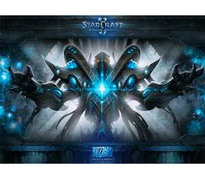 StarCraft II: Wings of Liberty подушка с пайетками (цвет: белый + синий)