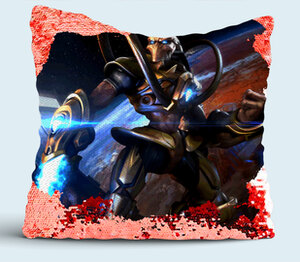 Remastered: StarCraft подушка с пайетками (цвет: белый + красный)