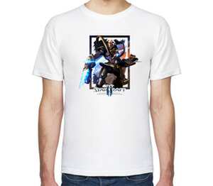 Remastered (StarCraft II: Wings of Liberty) мужская футболка с коротким рукавом (цвет: белый)