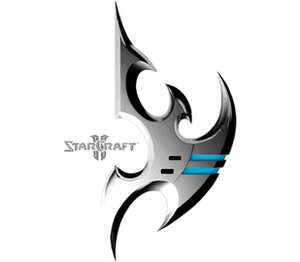 StarCraft II слюнявчик (цвет: белый + синий)