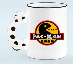 Pac-man кружка с ручкой в виде собаки (цвет: белый + черный)