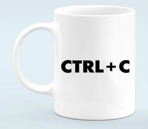 CTRL+C кружка белая (цвет: белый)