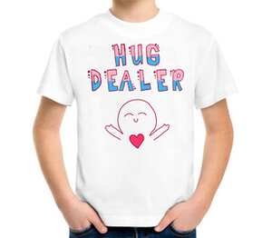 Обнимашки - Hug Dealer детская футболка с коротким рукавом (цвет: белый)