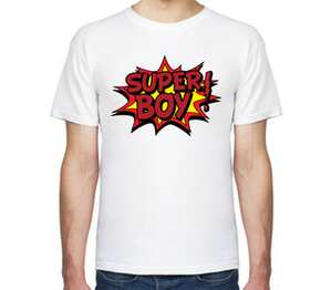 Super Boy мужская футболка с коротким рукавом (цвет: белый)