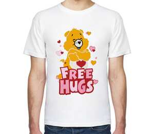 Free Hugs мужская футболка с коротким рукавом (цвет: белый)