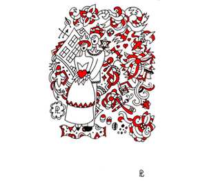 Свадьба в стиле Марка Шагала женская футболка с коротким рукавом (цвет: белый)