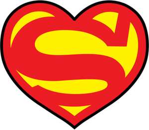 Я люблю Супермена мужская футболка с коротким рукавом (цвет: белый)