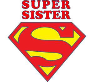Super Sister детская футболка с коротким рукавом (цвет: белый)