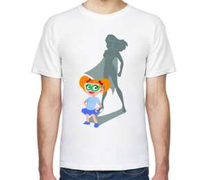 Superwoman - маленькая суперженщина мужская футболка с коротким рукавом (цвет: белый)