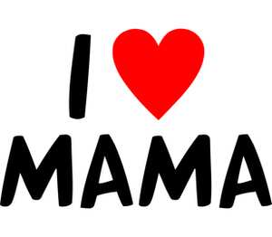 I love mama - я люблю маму кружка с кантом (цвет: белый + красный)