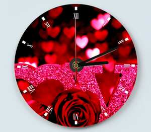 Rose petals - лепестки роз  часы настенные (цвет: белый)