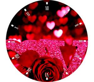 Rose petals - лепестки роз  часы настенные (цвет: белый)
